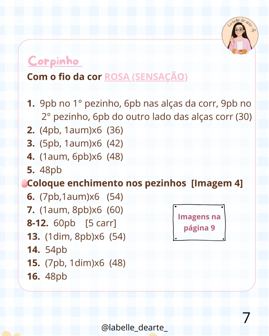 Algodão Doce: Gráfico de Crochê do Porquinho com Orelhas de Coelho