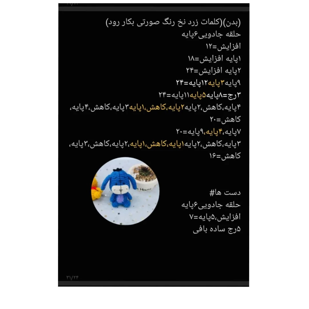 الگوهای قلاب بافی برای گوسفند، خرگوش، خرس، ببر، فیل، خوک،
