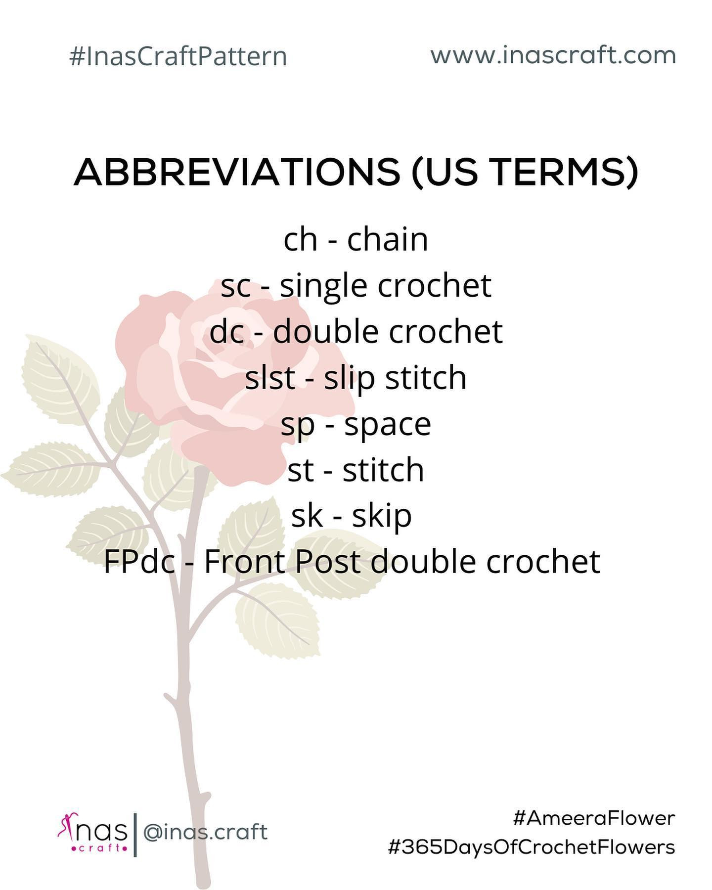 Ameera Flower Crochet Pattern Chart