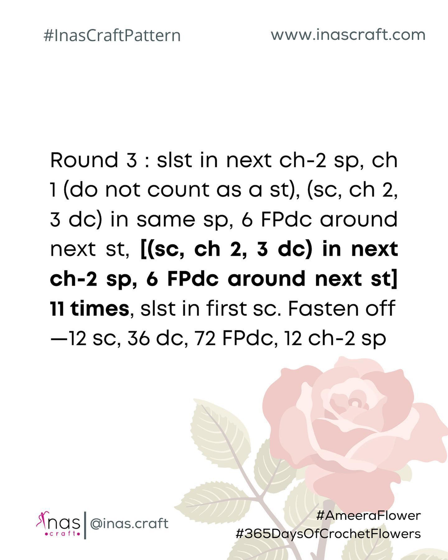 Ameera Flower Crochet Pattern Chart