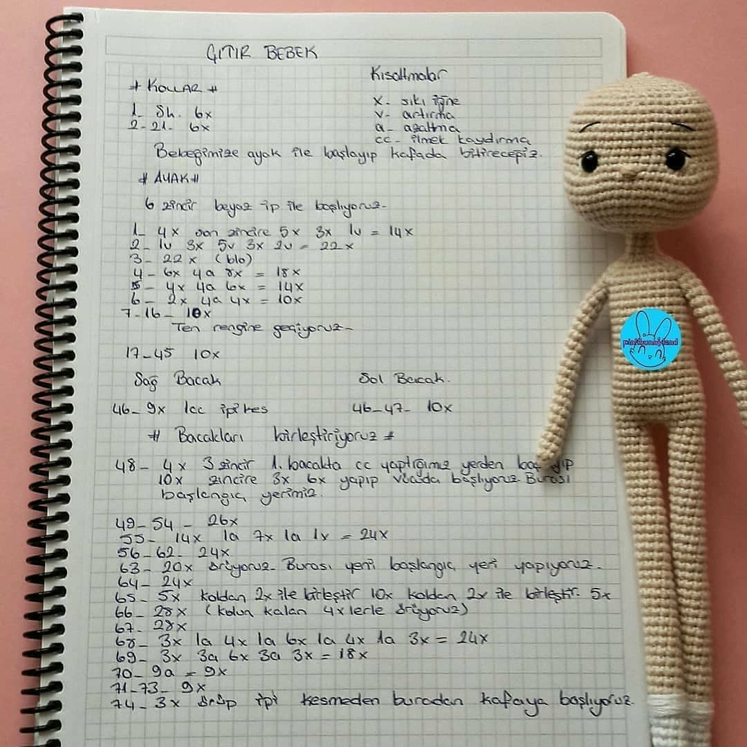 Amigurumi Bebek Şeması