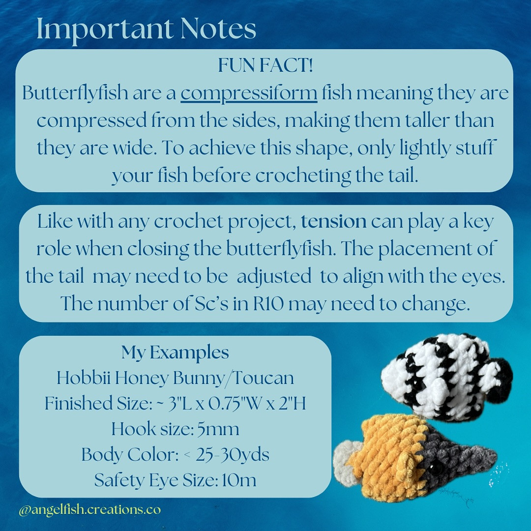 Amigurumi Crochet Butterflyfish Pattern