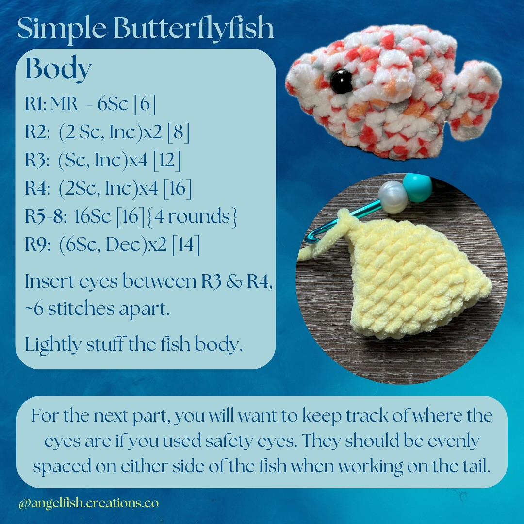 Amigurumi Crochet Butterflyfish Pattern