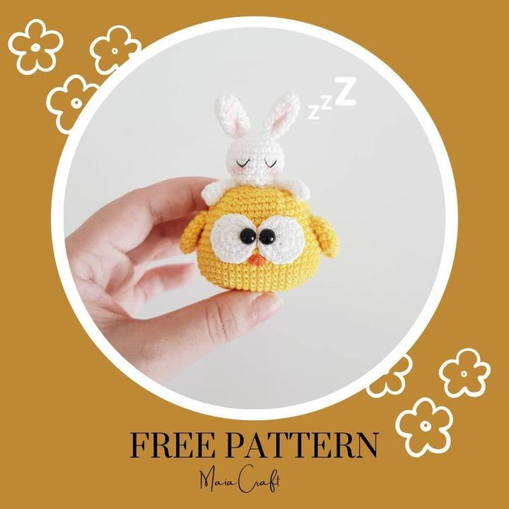 Amigurumi Crochet Pattern: Bunny on Chick