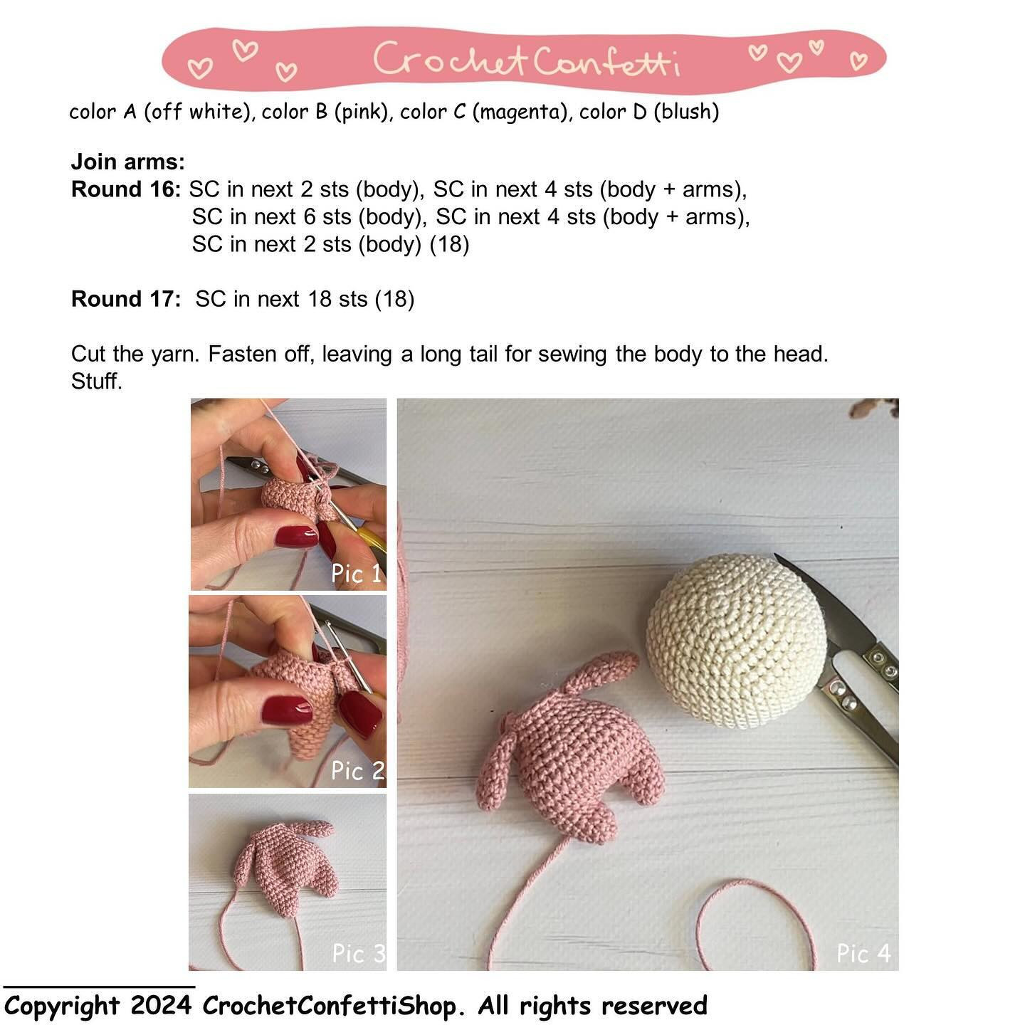 Amigurumi Crochet Pattern: Valentine's Angel Hair, Face, Wings & Decor