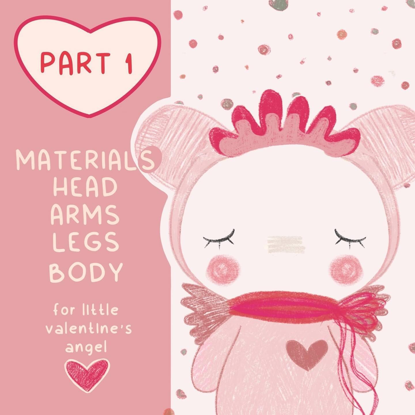 Amigurumi Crochet Pattern: Valentine's Angel Hair, Face, Wings & Decor