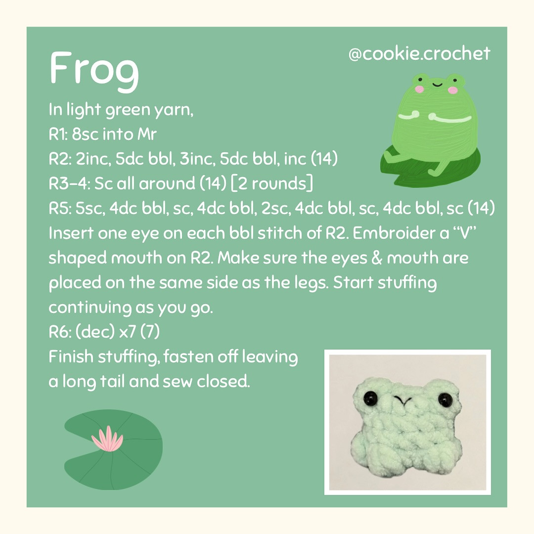 Amigurumi Frog on a Swing: Free Crochet Pattern