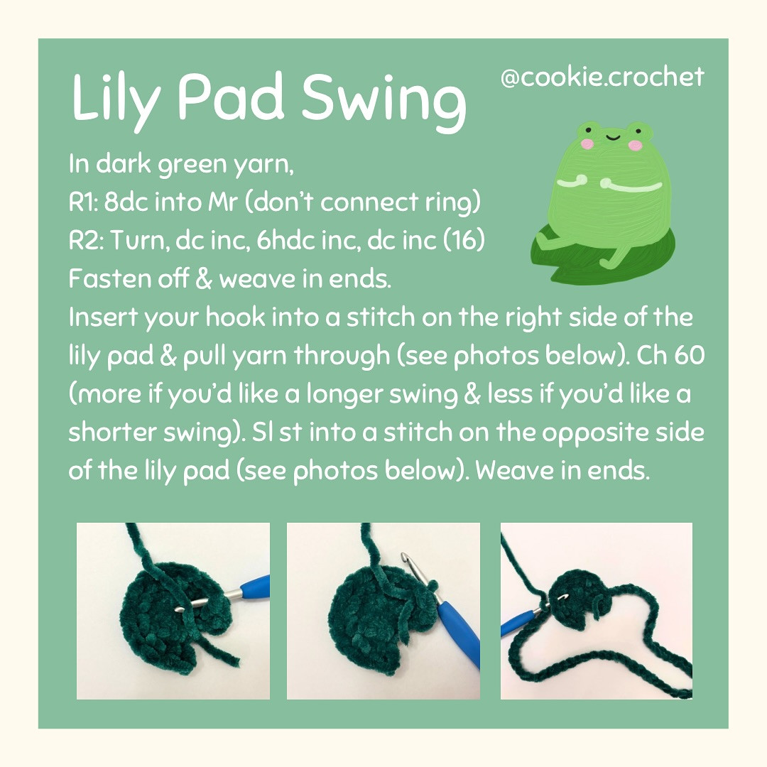 Amigurumi Frog on a Swing: Free Crochet Pattern