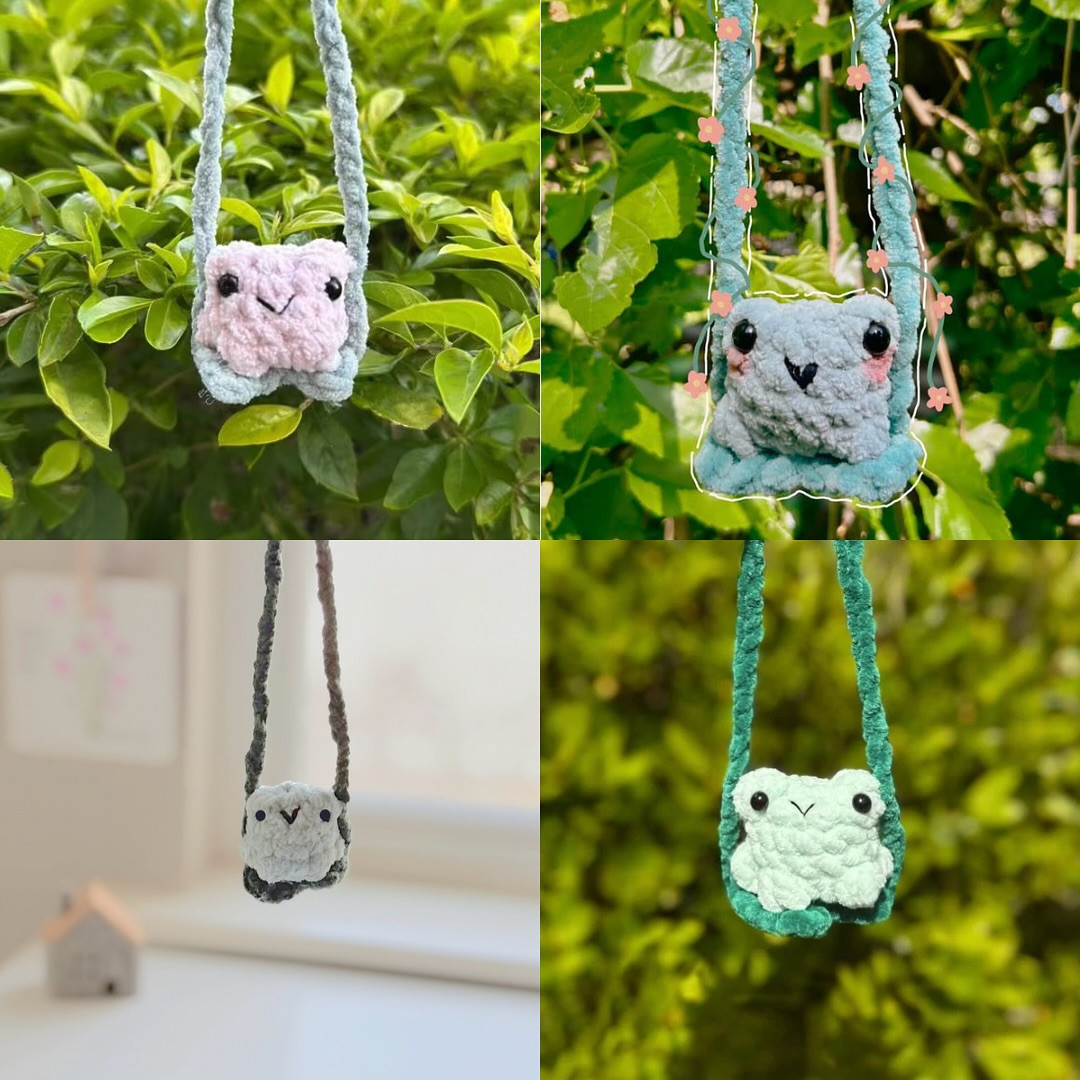 Amigurumi Frog on a Swing: Free Crochet Pattern