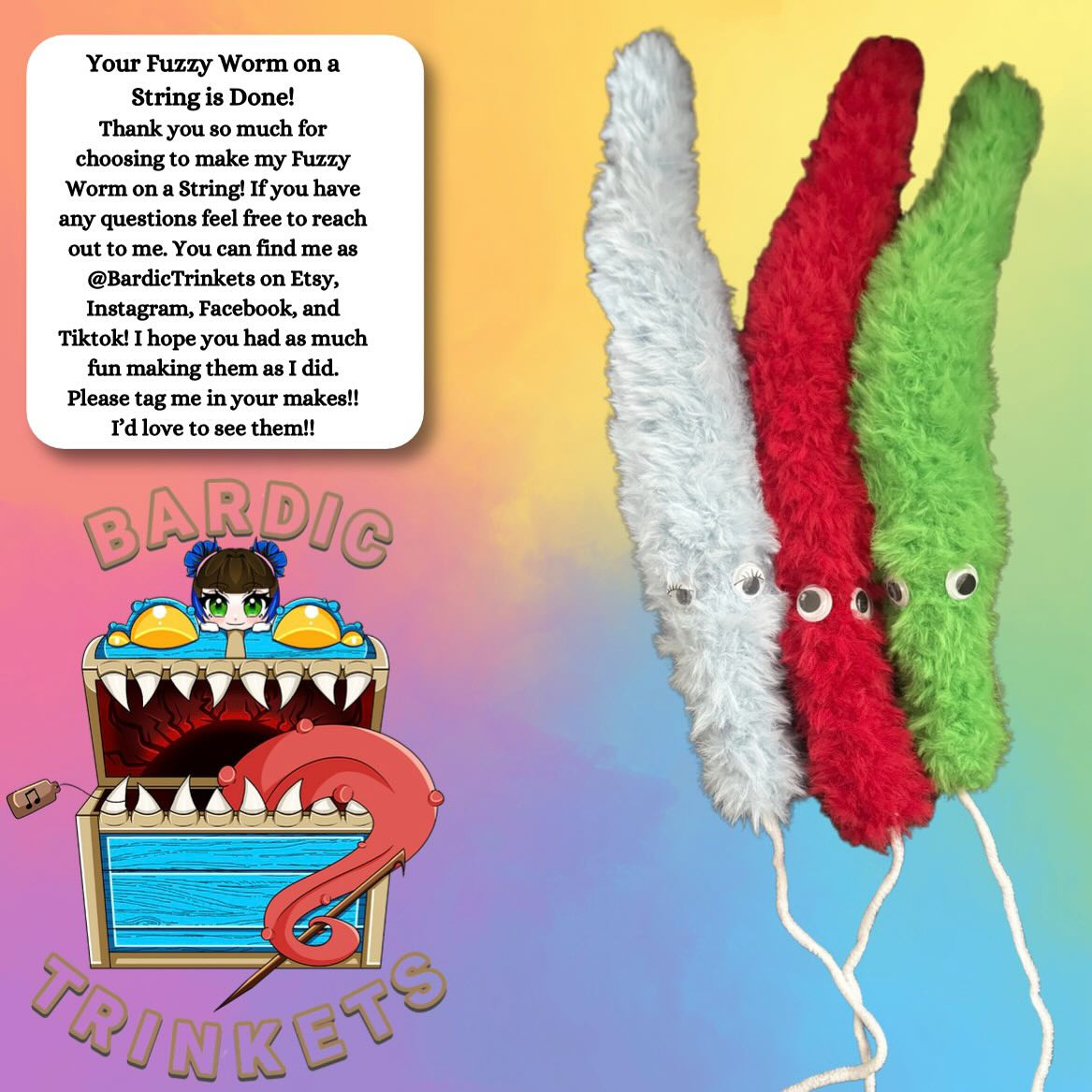 Amigurumi Fuzzy Worm Crochet Pattern