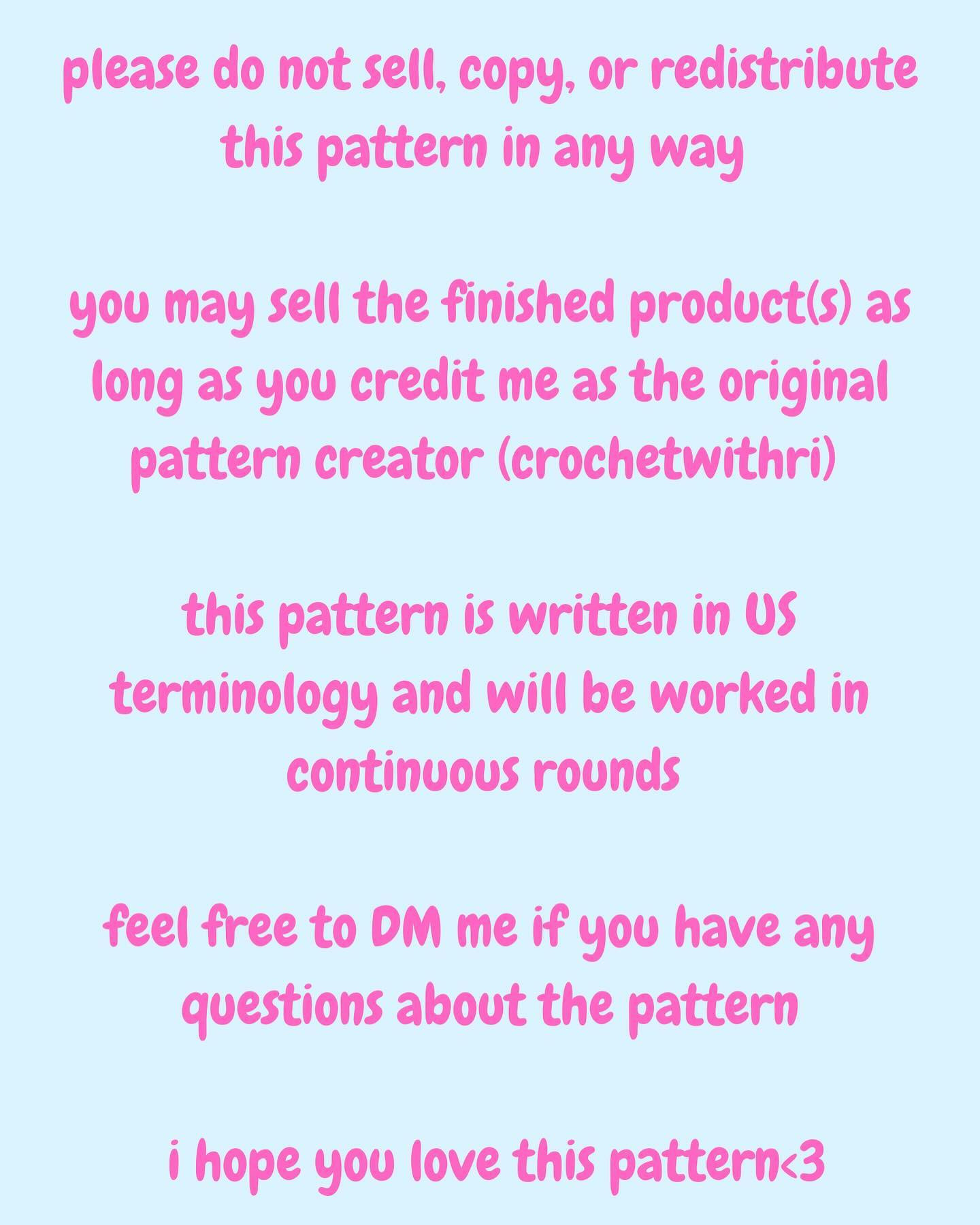 Amigurumi Jellyfish Cow Crochet Chart