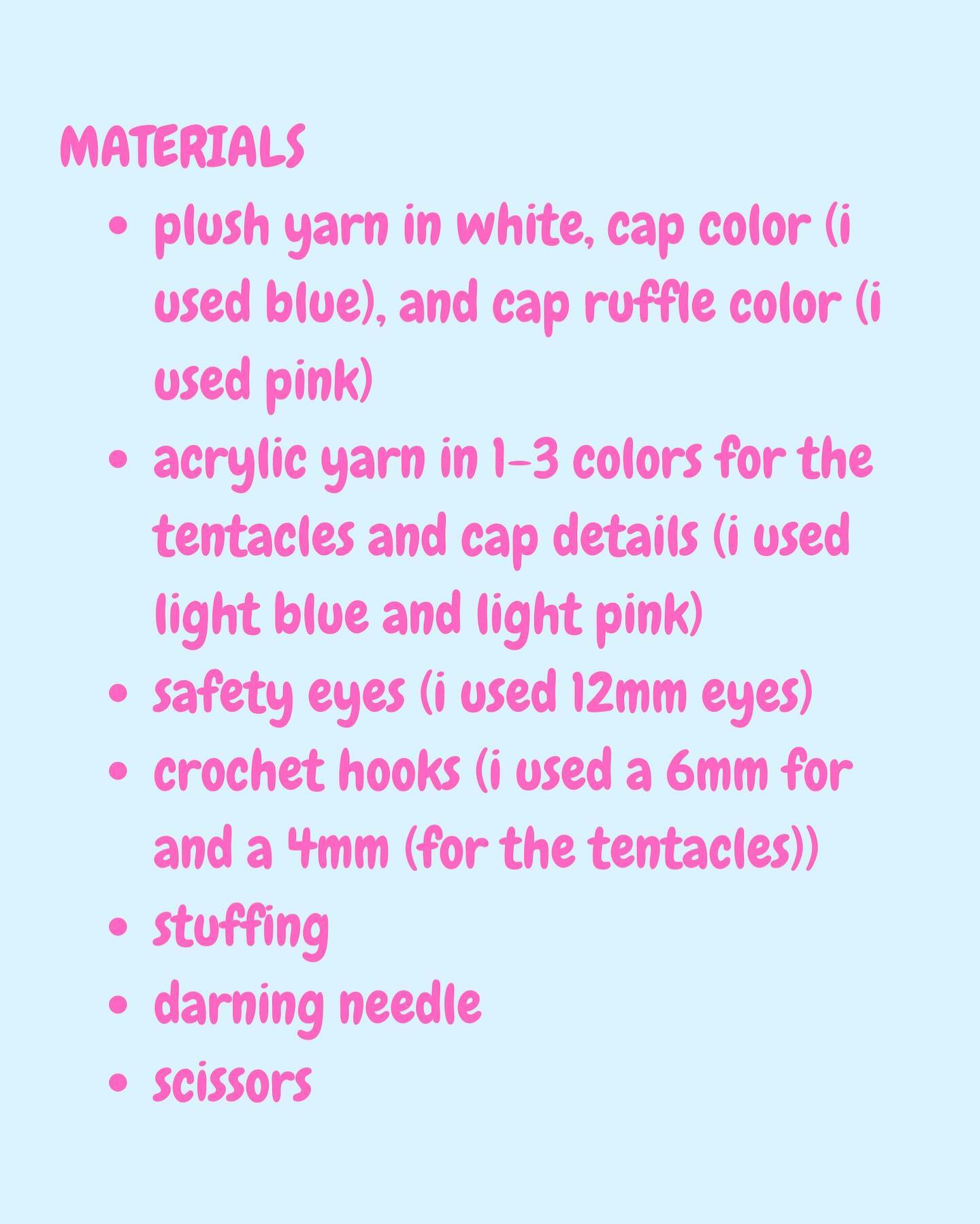 Amigurumi Jellyfish Cow Crochet Chart