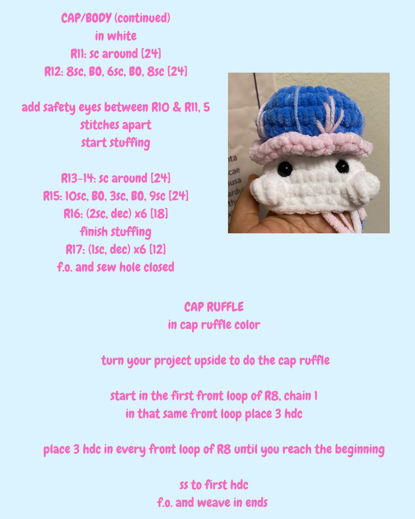 Amigurumi Jellyfish Cow Crochet Chart