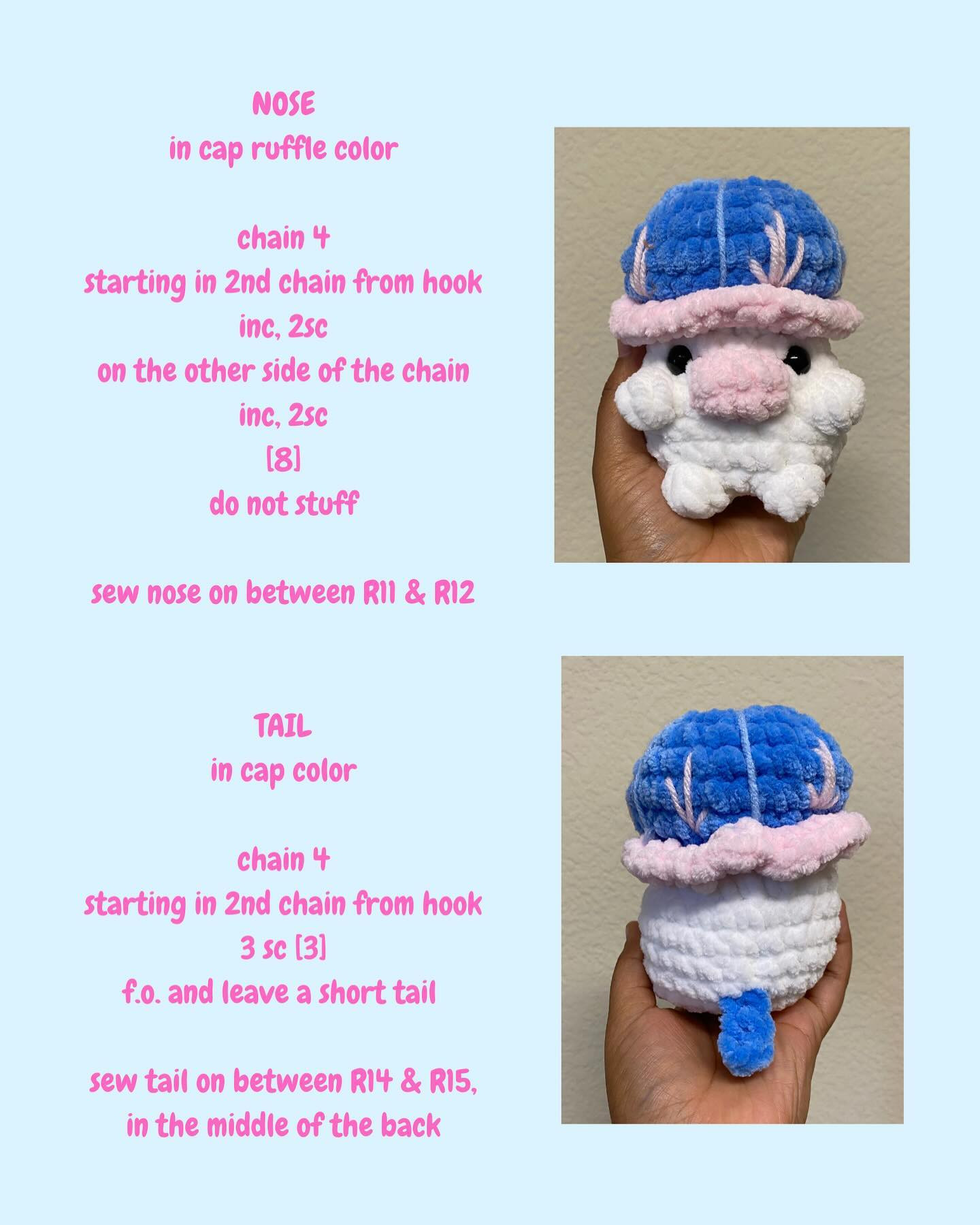 Amigurumi Jellyfish Cow Crochet Chart