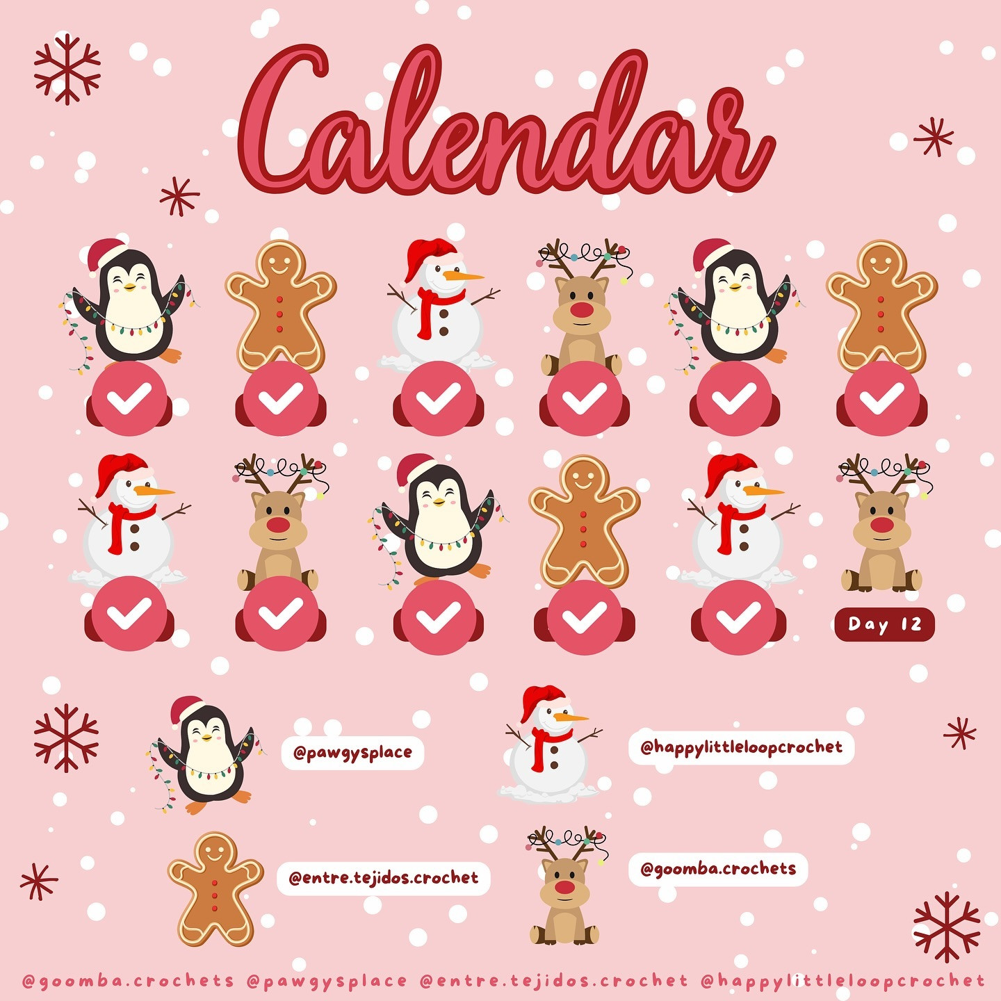 Amigurumi Mrs. Claus Crochet Chart