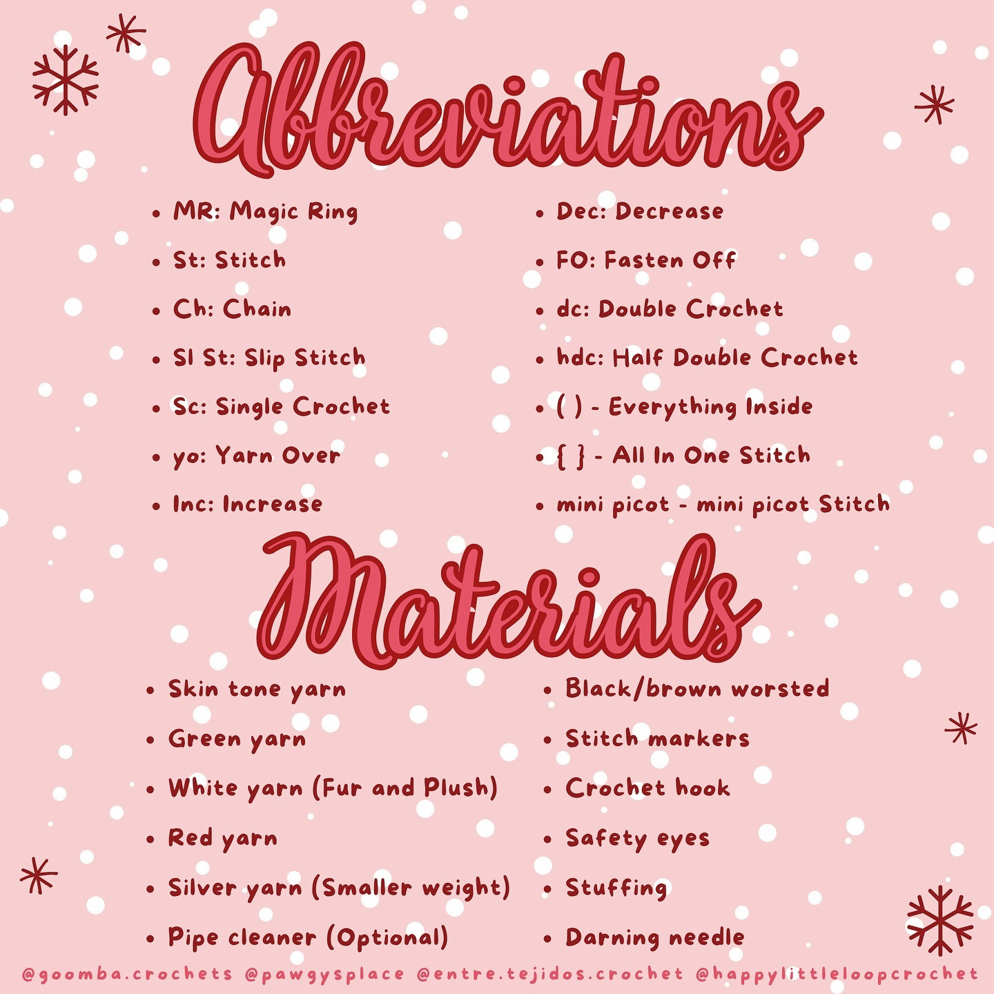 Amigurumi Mrs. Claus Crochet Chart