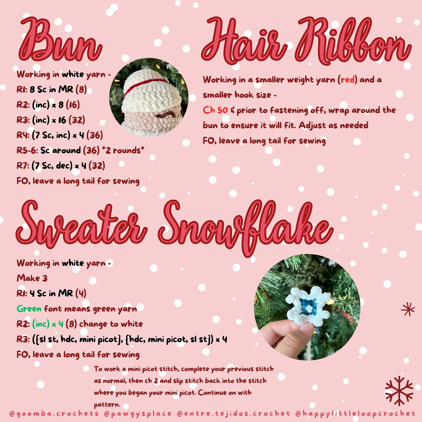 Amigurumi Mrs. Claus Crochet Chart