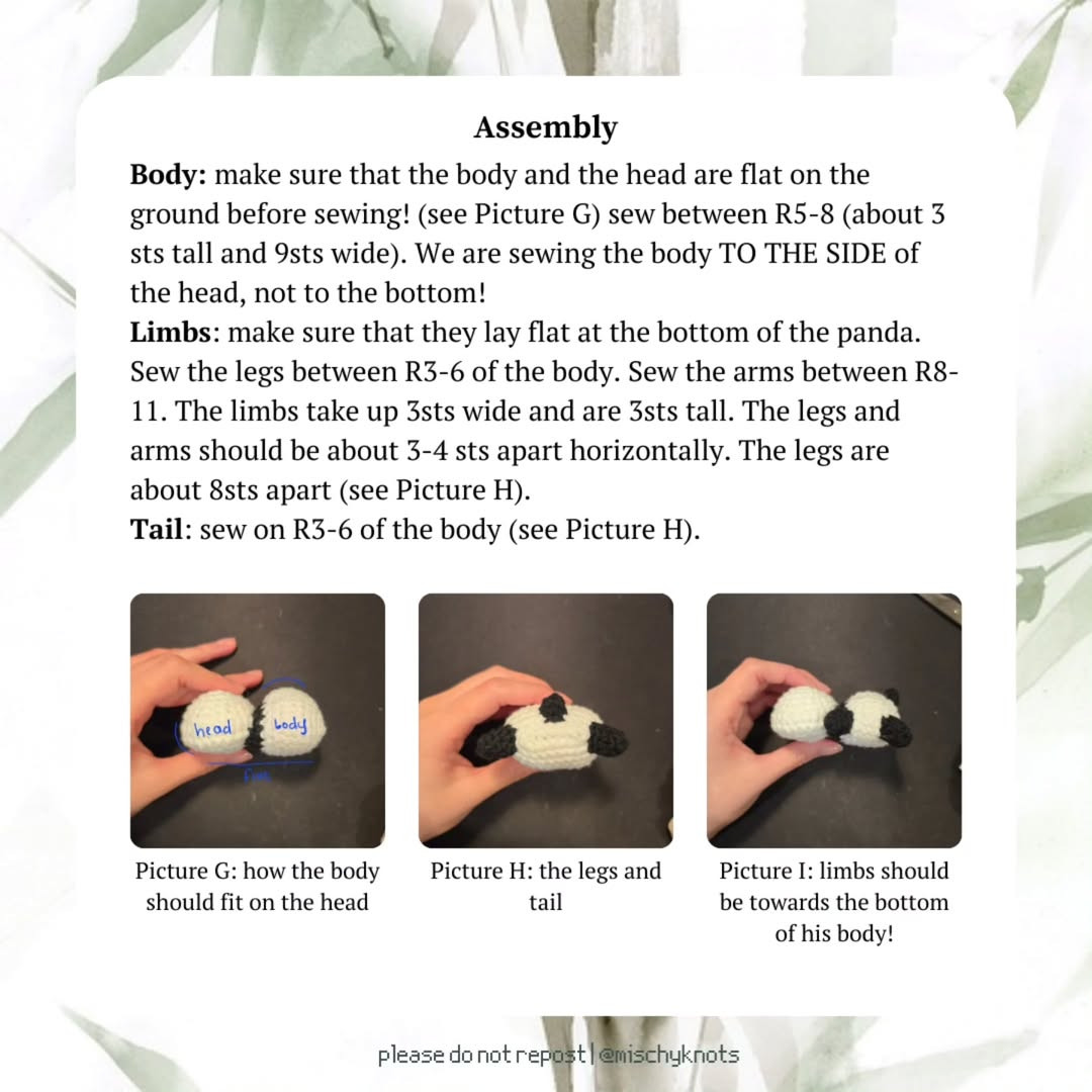 Amigurumi Panda Crochet Chart