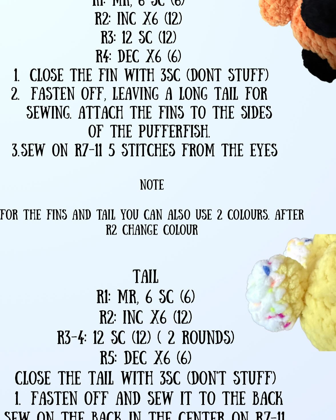 Amigurumi Pufferfish Crochet Chart