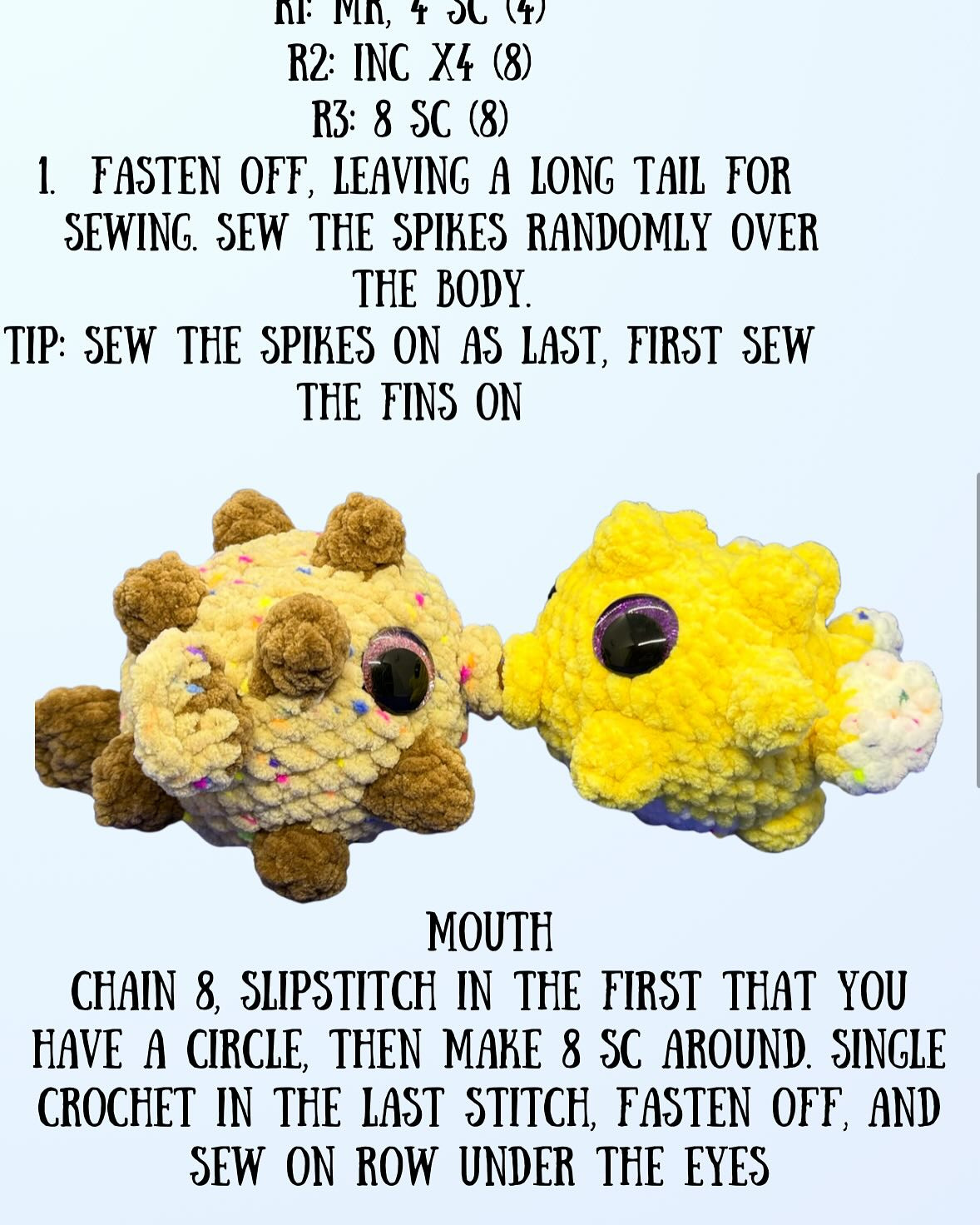 Amigurumi Pufferfish Crochet Chart