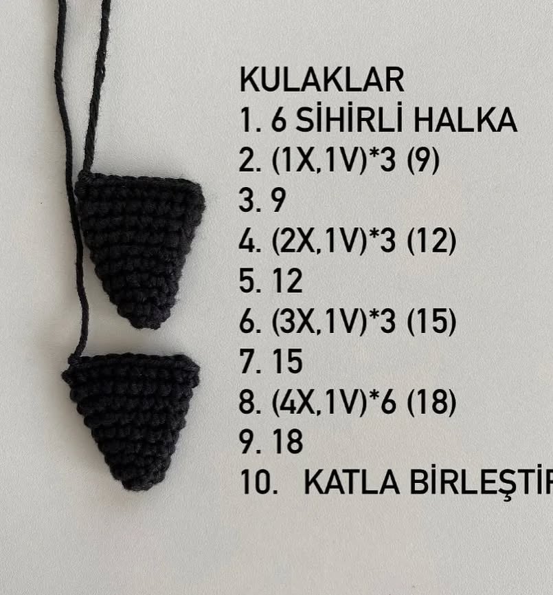 Amigurumi Pug Yapılışı Şeması