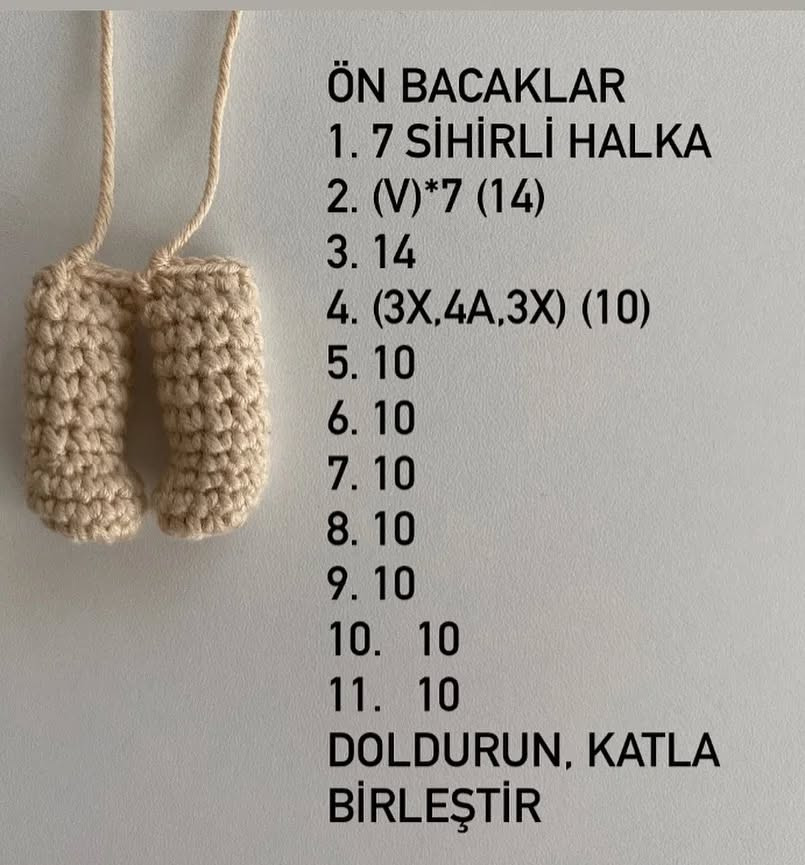 Amigurumi Pug Yapılışı Şeması