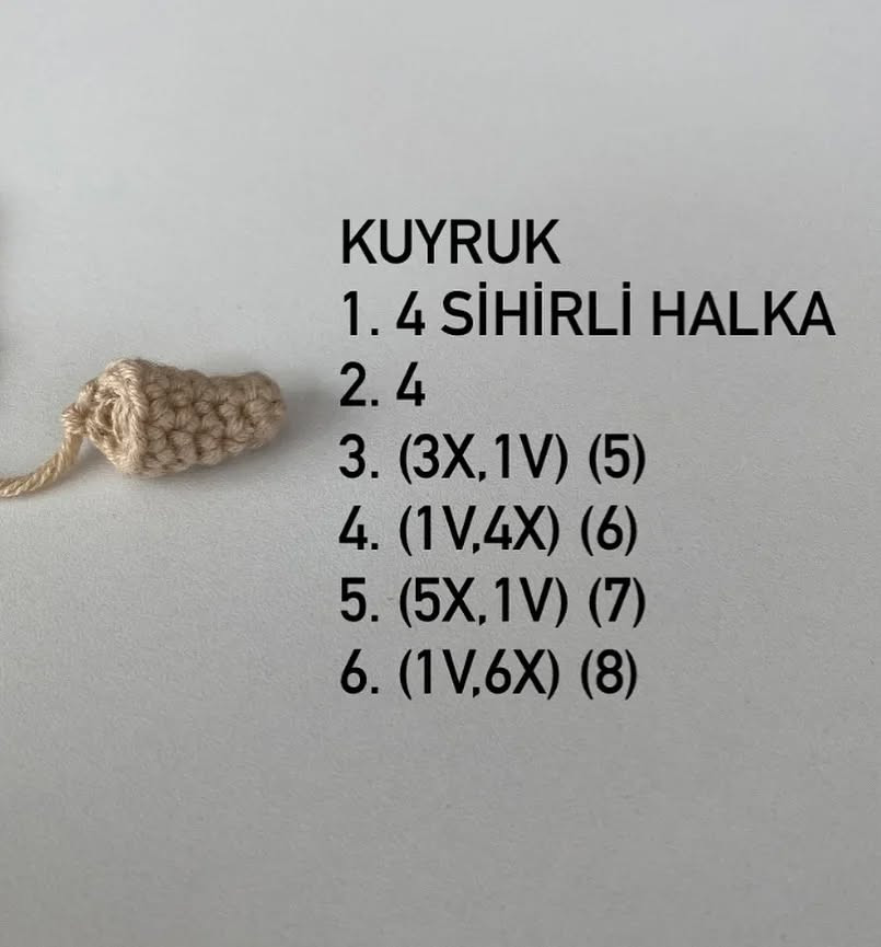 Amigurumi Pug Yapılışı Şeması