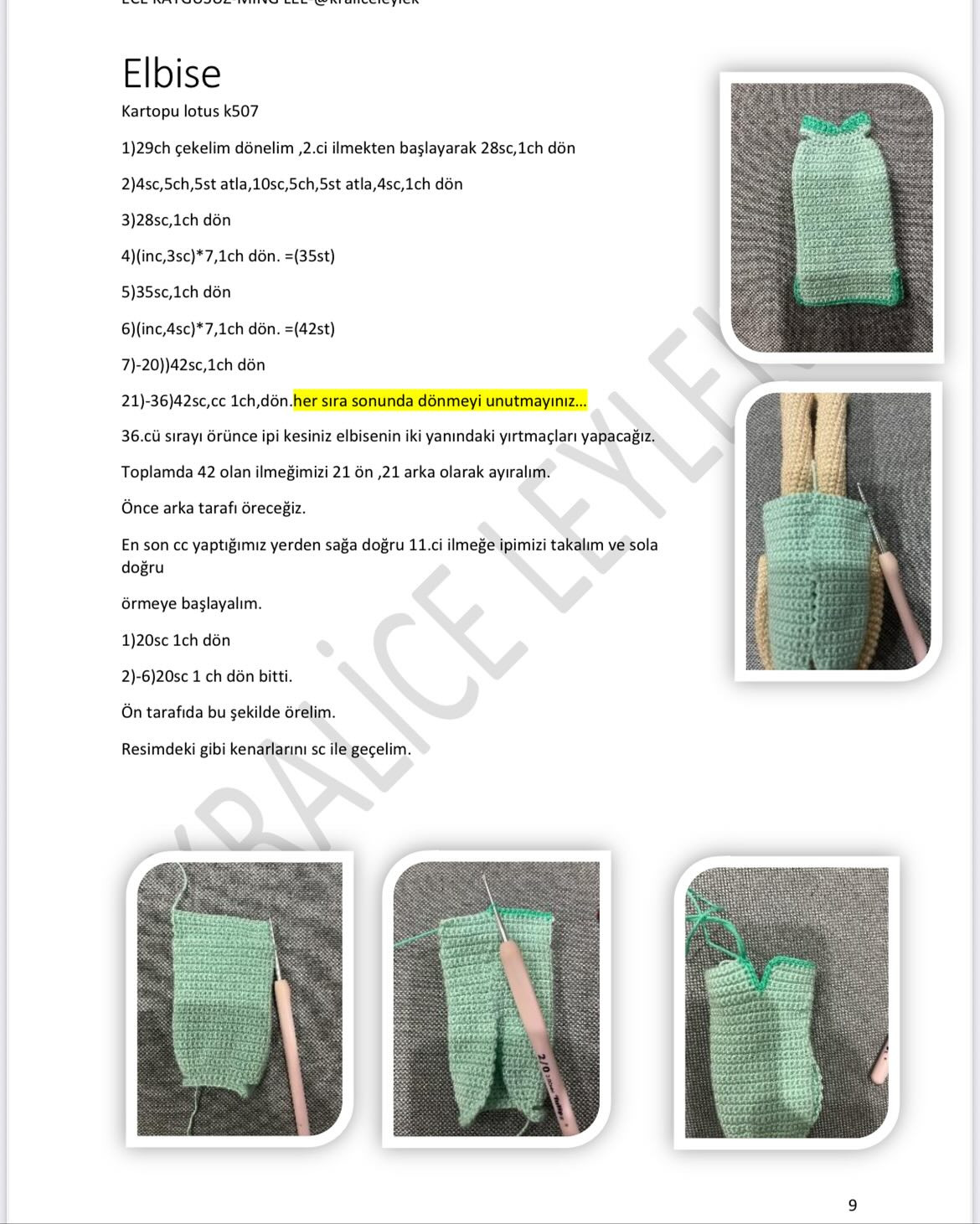 Amigurumi Şeması: Şirin Kız Bebek