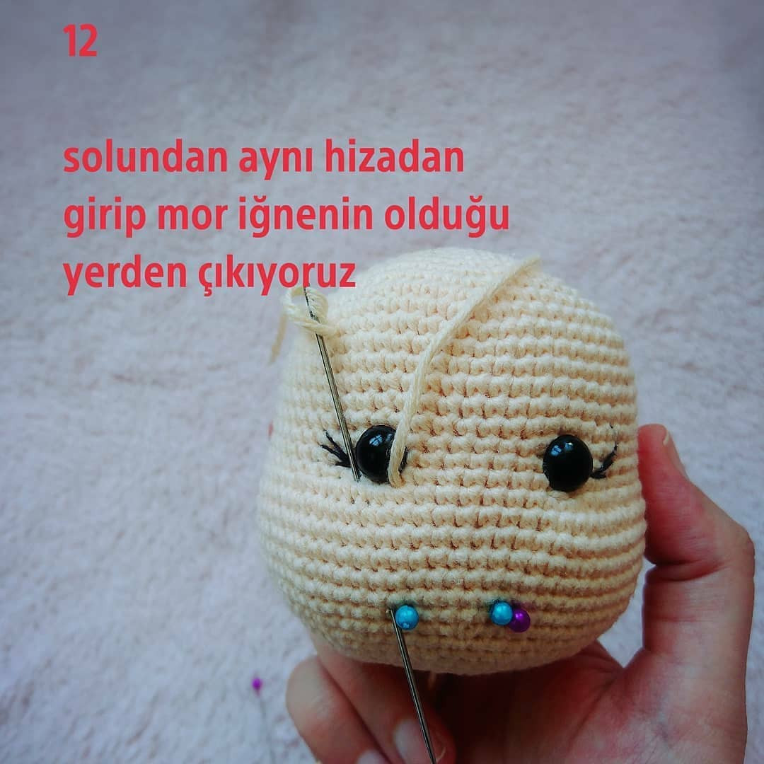 Amigurumi Yüz Şekillendirme Şeması