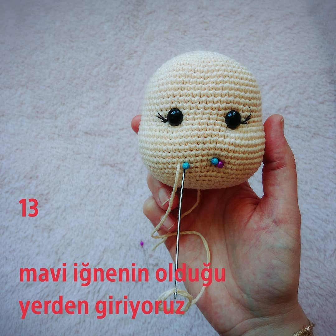 Amigurumi Yüz Şekillendirme Şeması