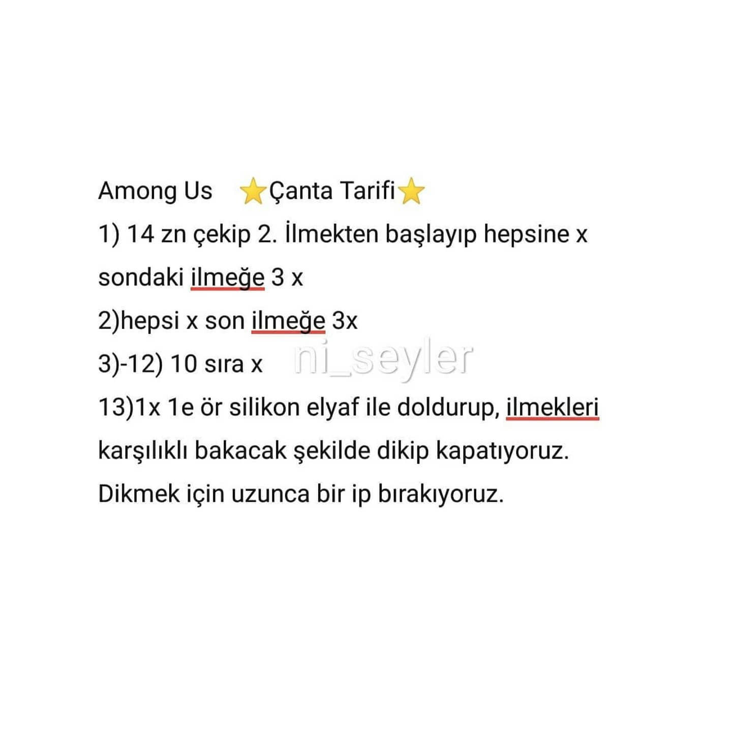 Among Us Tığ İşi Oyuncak Şemaları