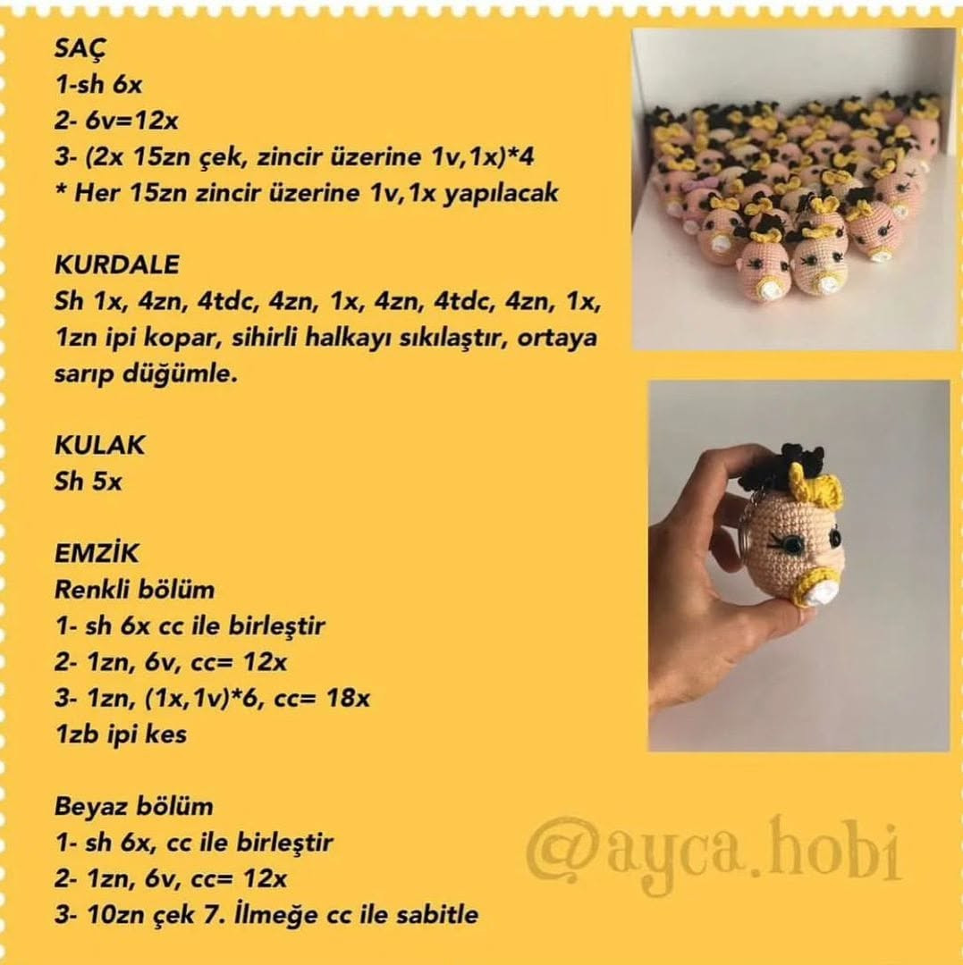 Anahtarlık Bebek Amigurumi Tarifi