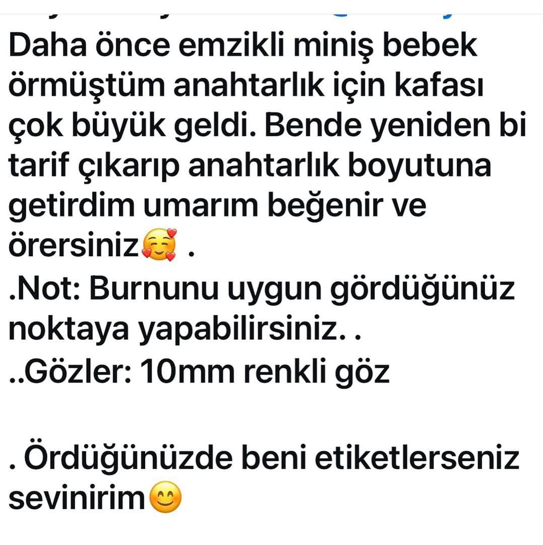 Anahtarlık Bebek Amigurumi Tarifi