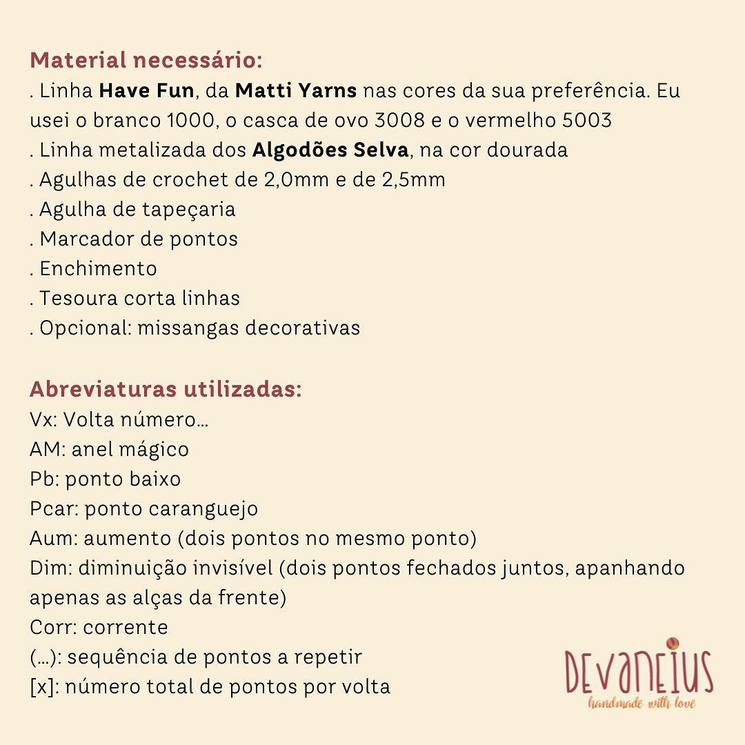 Anjo de Natal em Crochet: Gráfico Grátis