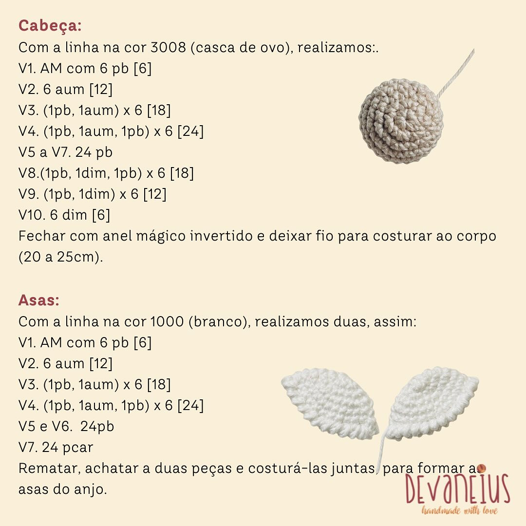 Anjo de Natal em Crochet: Gráfico Grátis