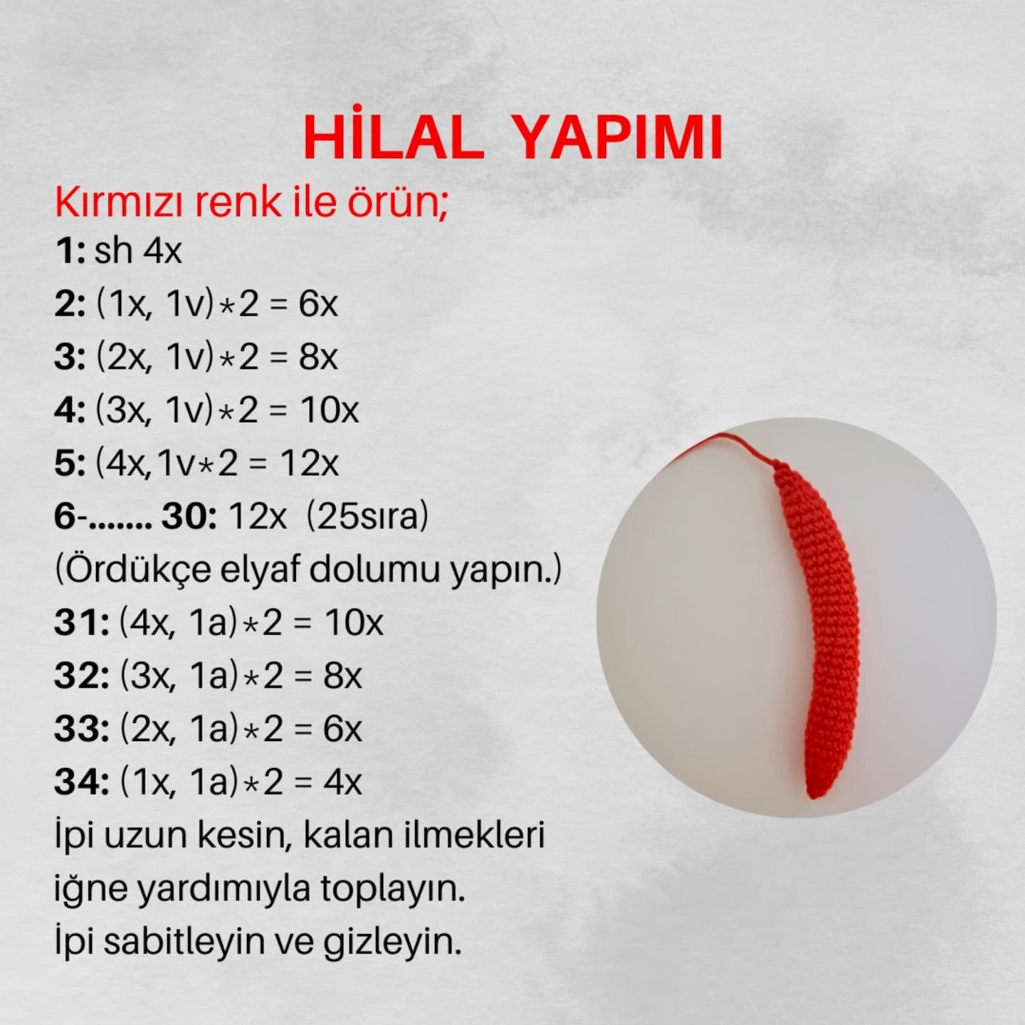 AY YILDIZ ANAHTARLIK TARİFİ