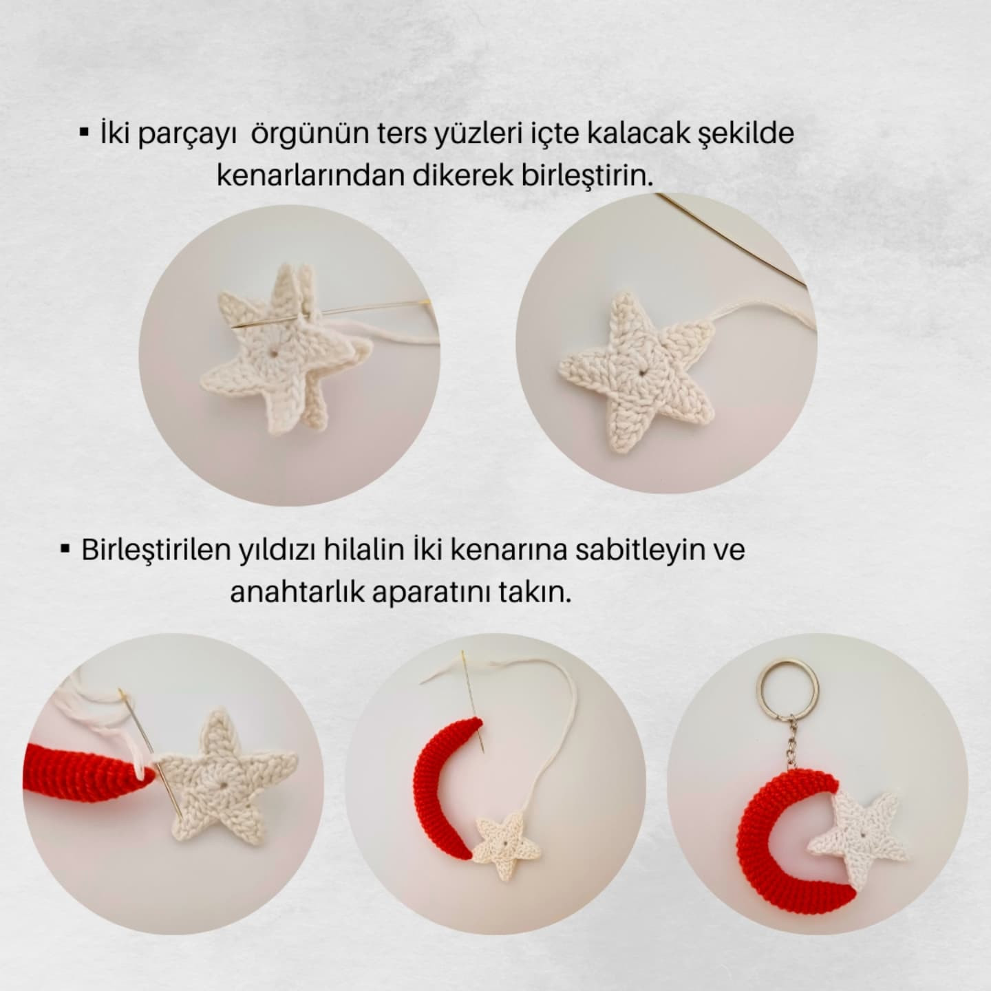 AY YILDIZ ANAHTARLIK TARİFİ