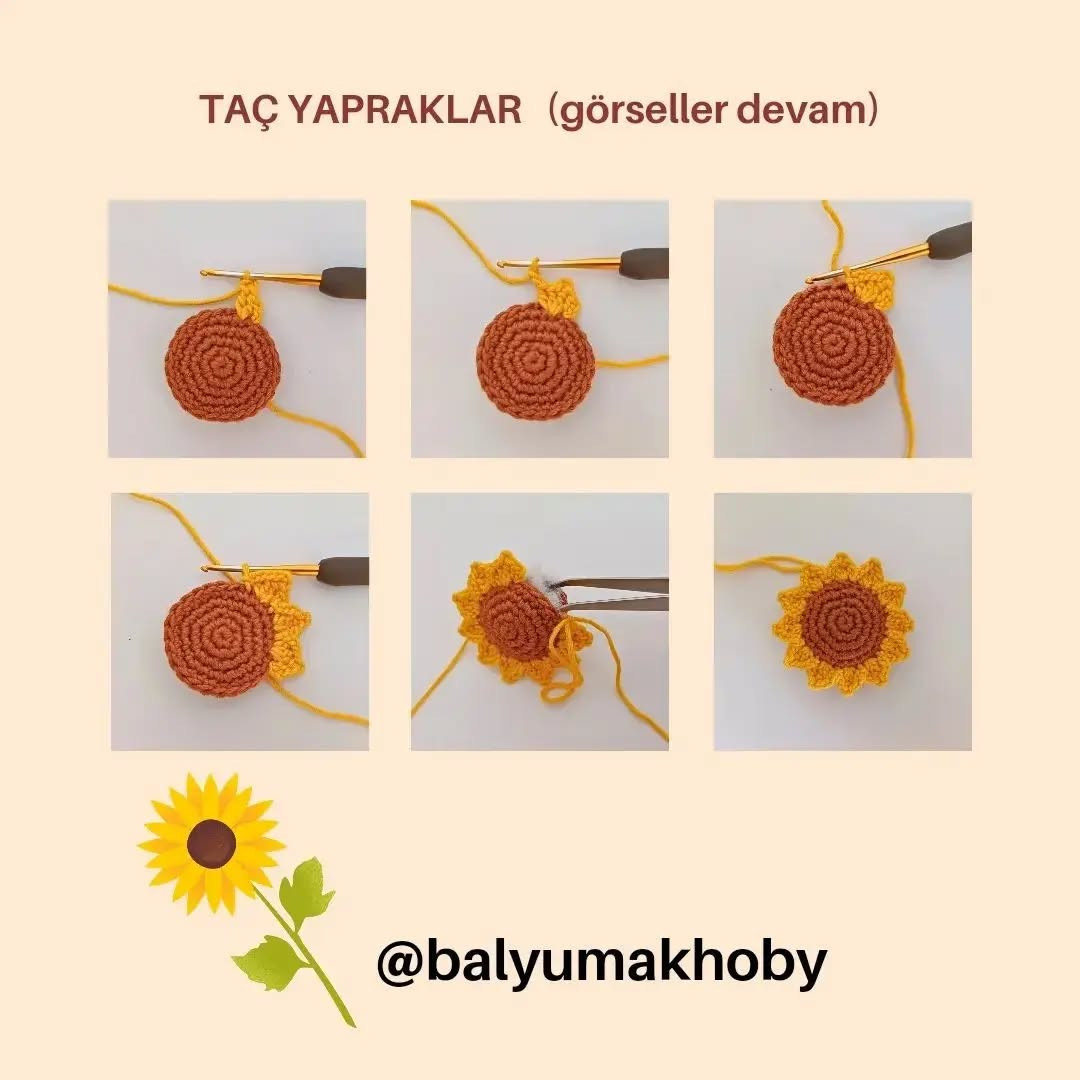 AYÇİÇEĞİ ANAHTARLIK YAPIMI (ÜCRETSİZ ŞEMA)