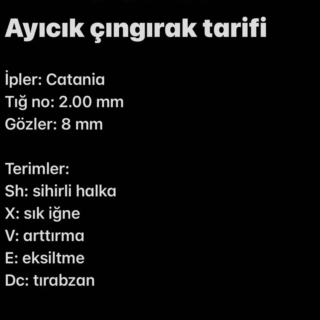 AYI ŞEKLİNDEKİ ÇİNGİRRAK ÖRNEĞİ