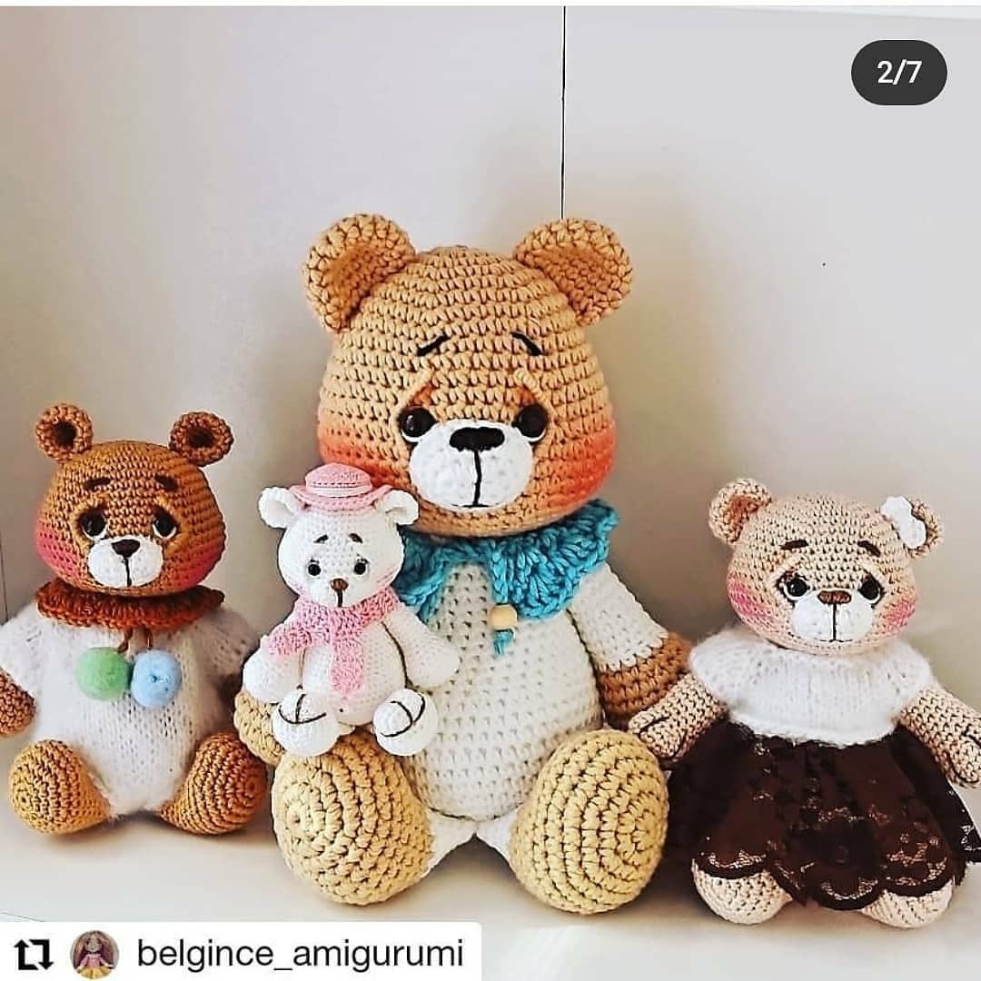 AYI VE AYIÇIĞI AMIGURUMI ÖRNEKLERİ