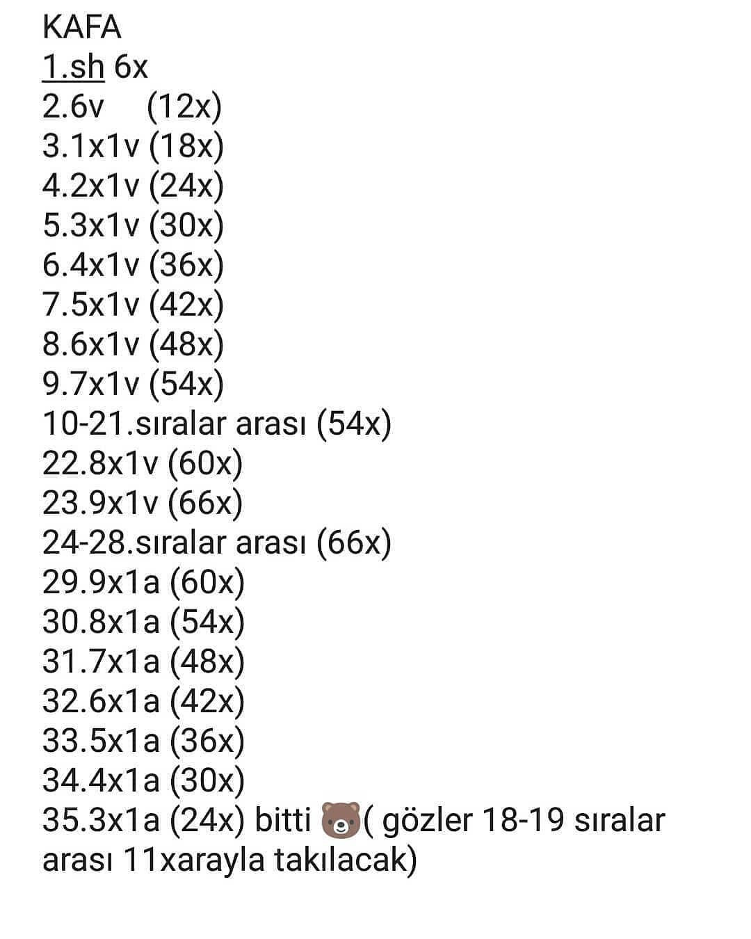 Ayıcık Amigurumi: Ücretsiz Tığ İşi Tarifi