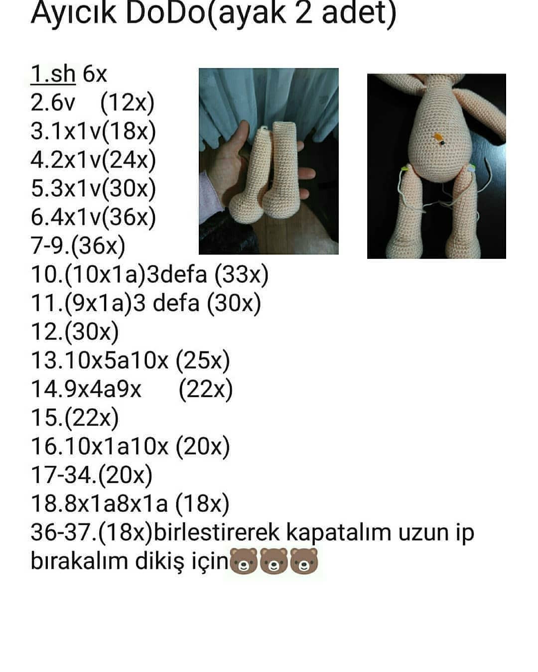 Ayıcık Amigurumi: Ücretsiz Tığ İşi Tarifi