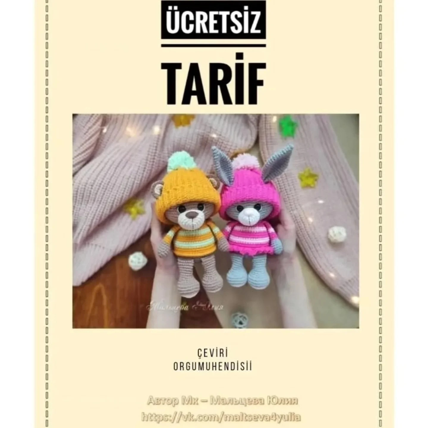 Ayıcık ve Tavşan Amigurumi Şeması