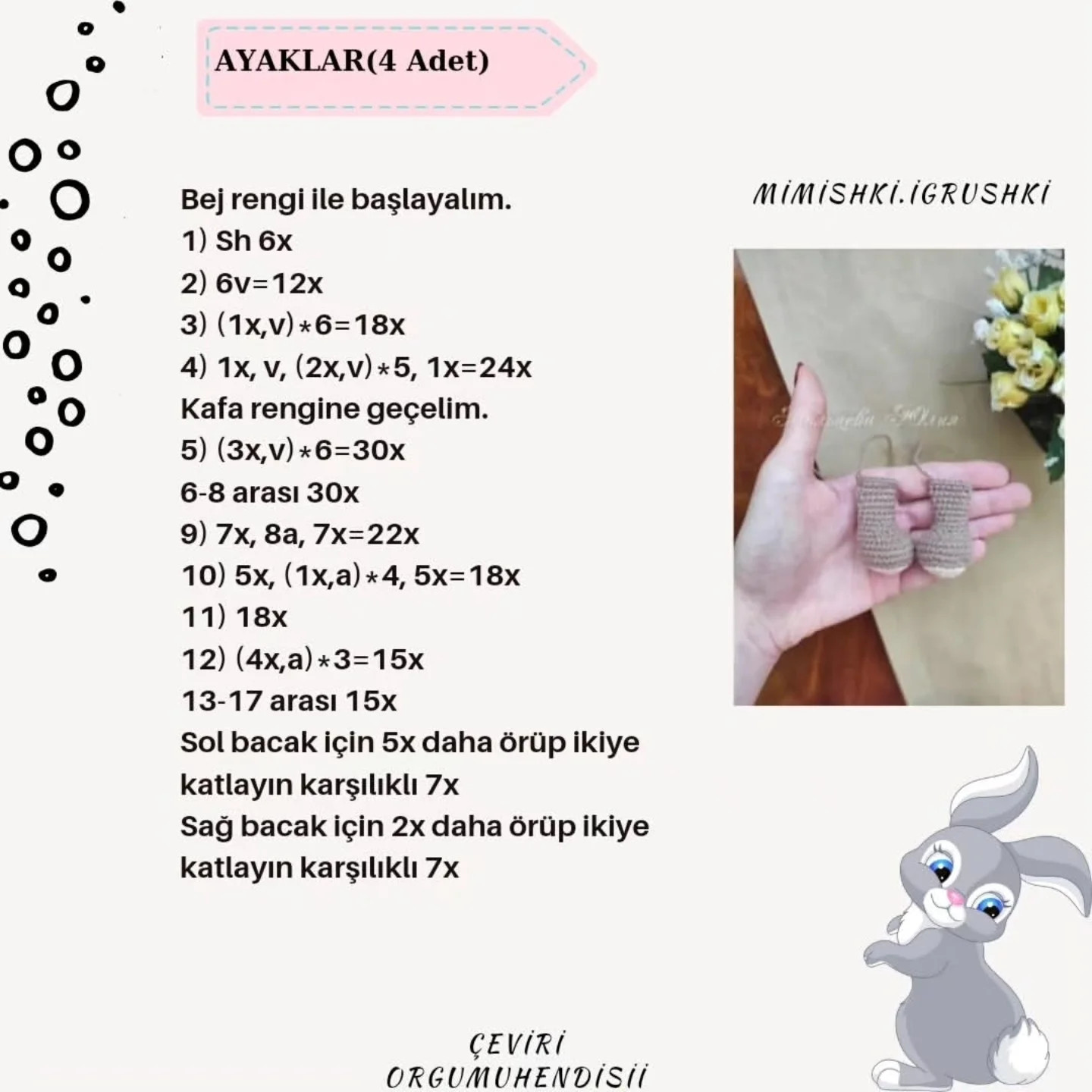 Ayıcık ve Tavşan Amigurumi Şeması