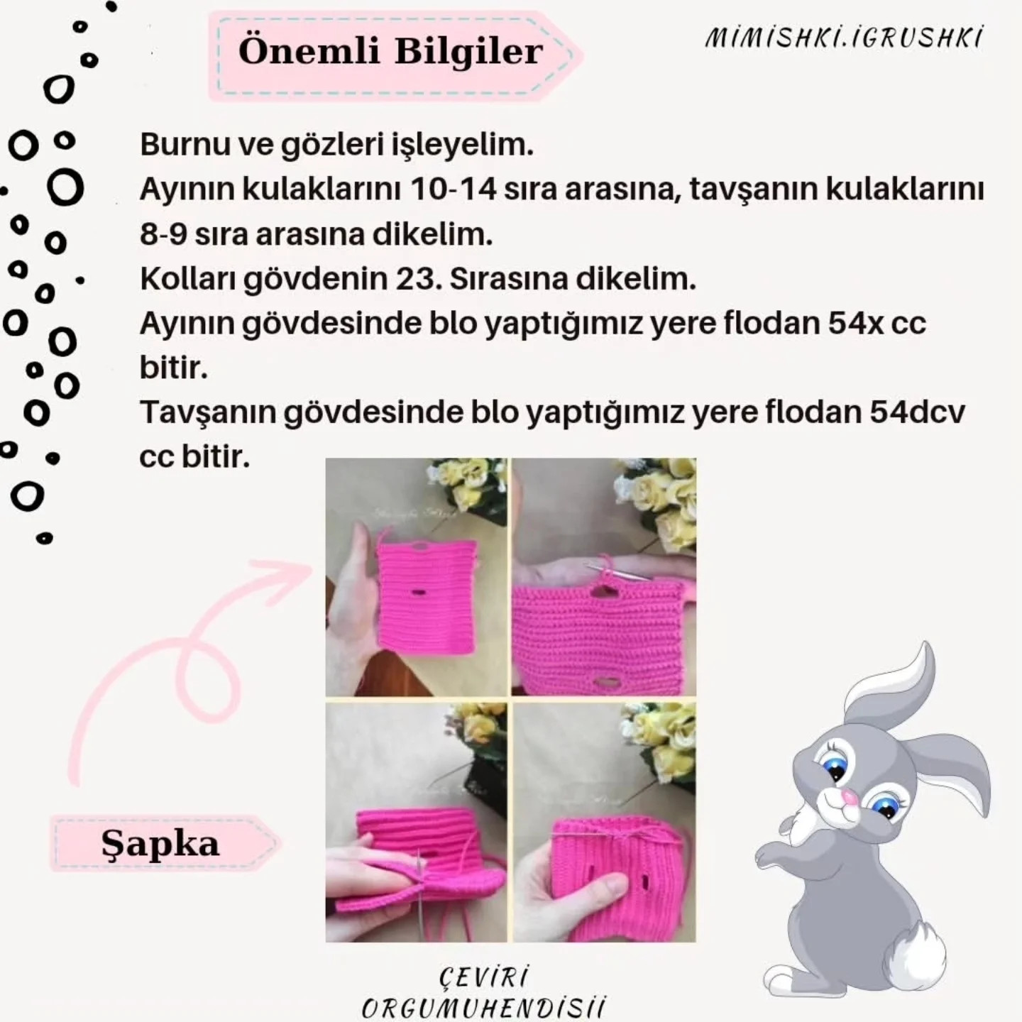 Ayıcık ve Tavşan Amigurumi Şeması