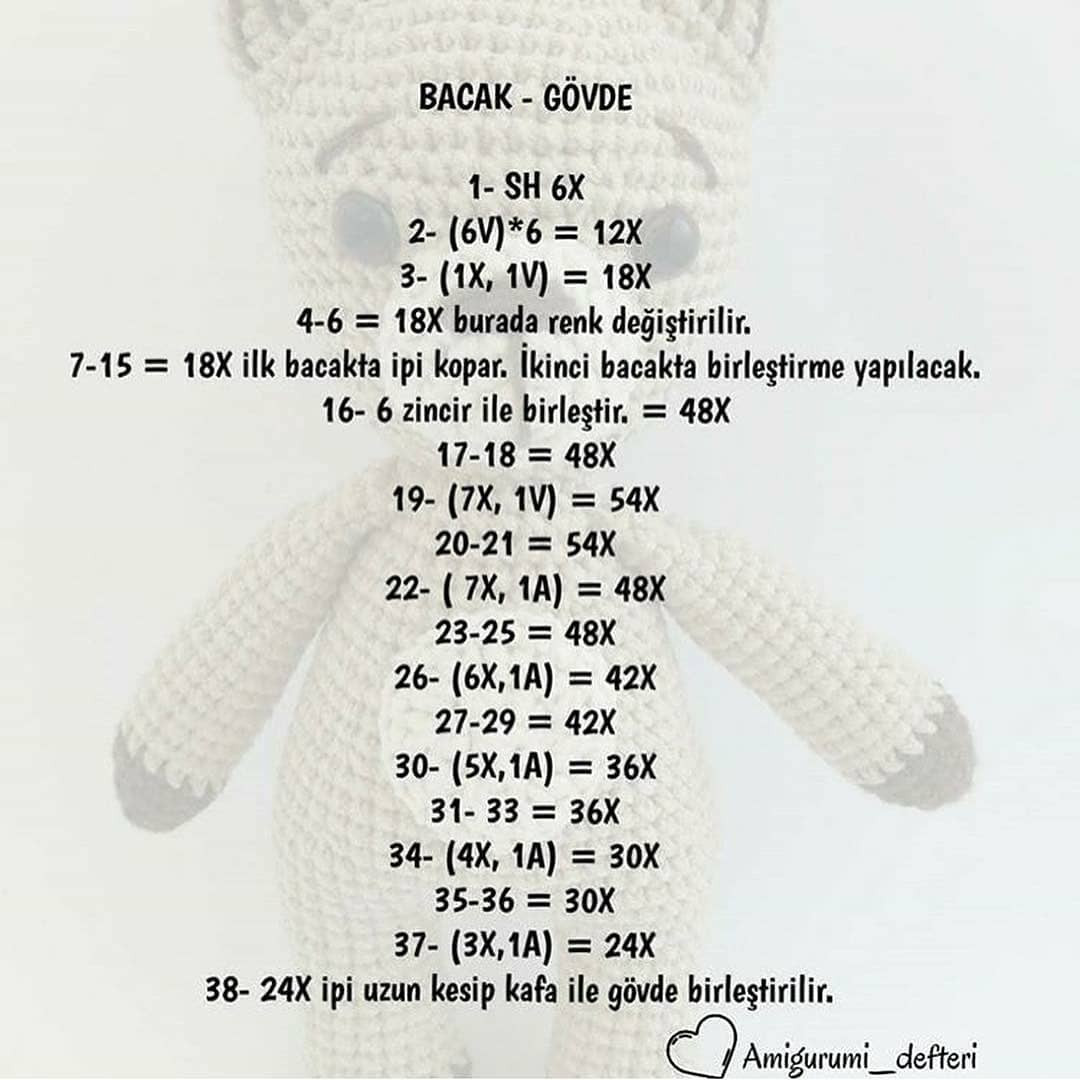 Ayıcık Walnut Amigurumi Yapımı Ücretsiz Şema