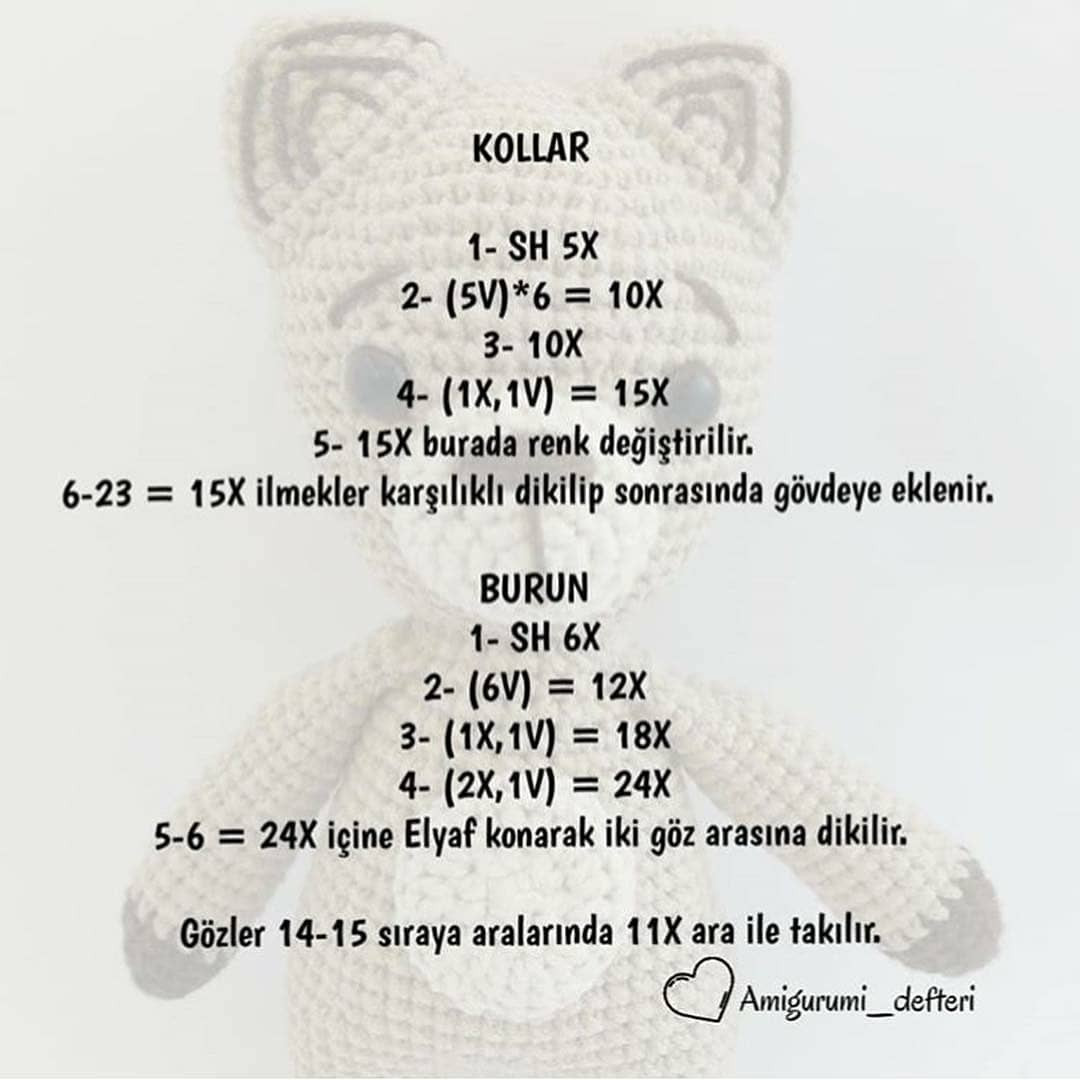 Ayıcık Walnut Amigurumi Yapımı Ücretsiz Şema
