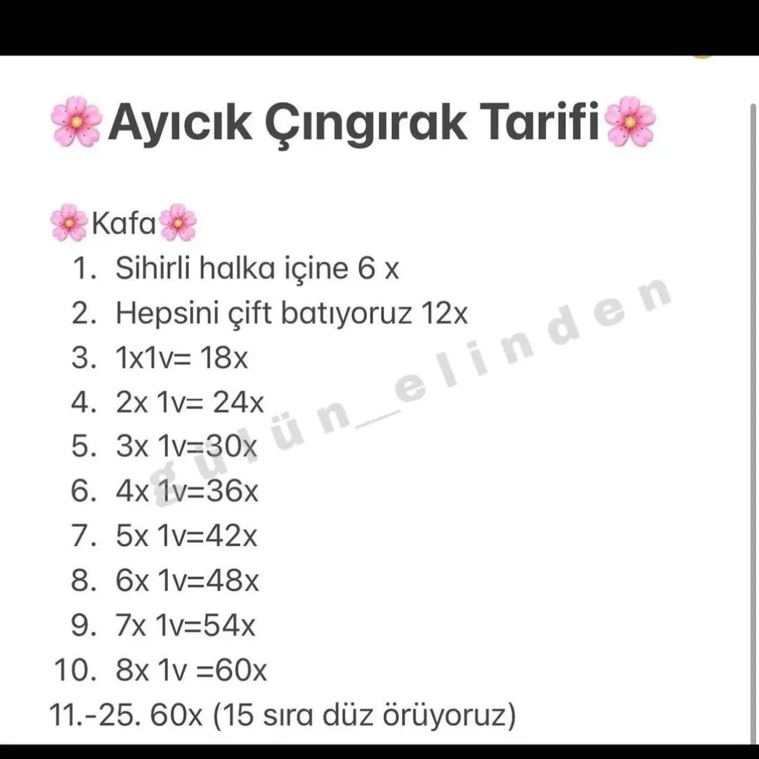 Ayıcıklı Emzik Zinciri ve Çıngırak Tarifi