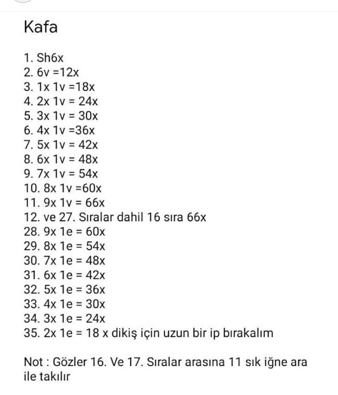 Bahçıvan Tavşan Amigurumi Tarifi