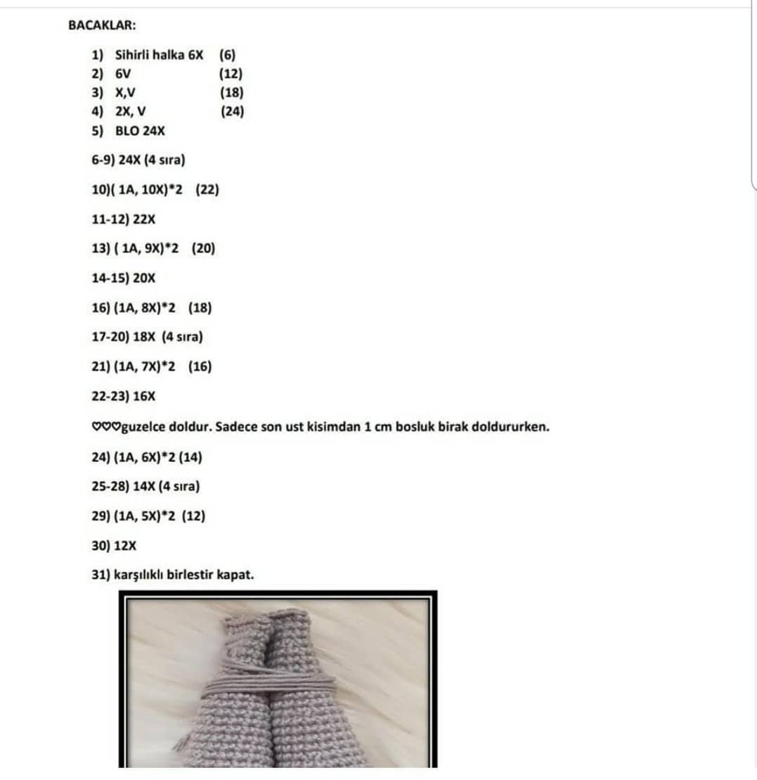 Balerin Fil Amigurumi Şeması